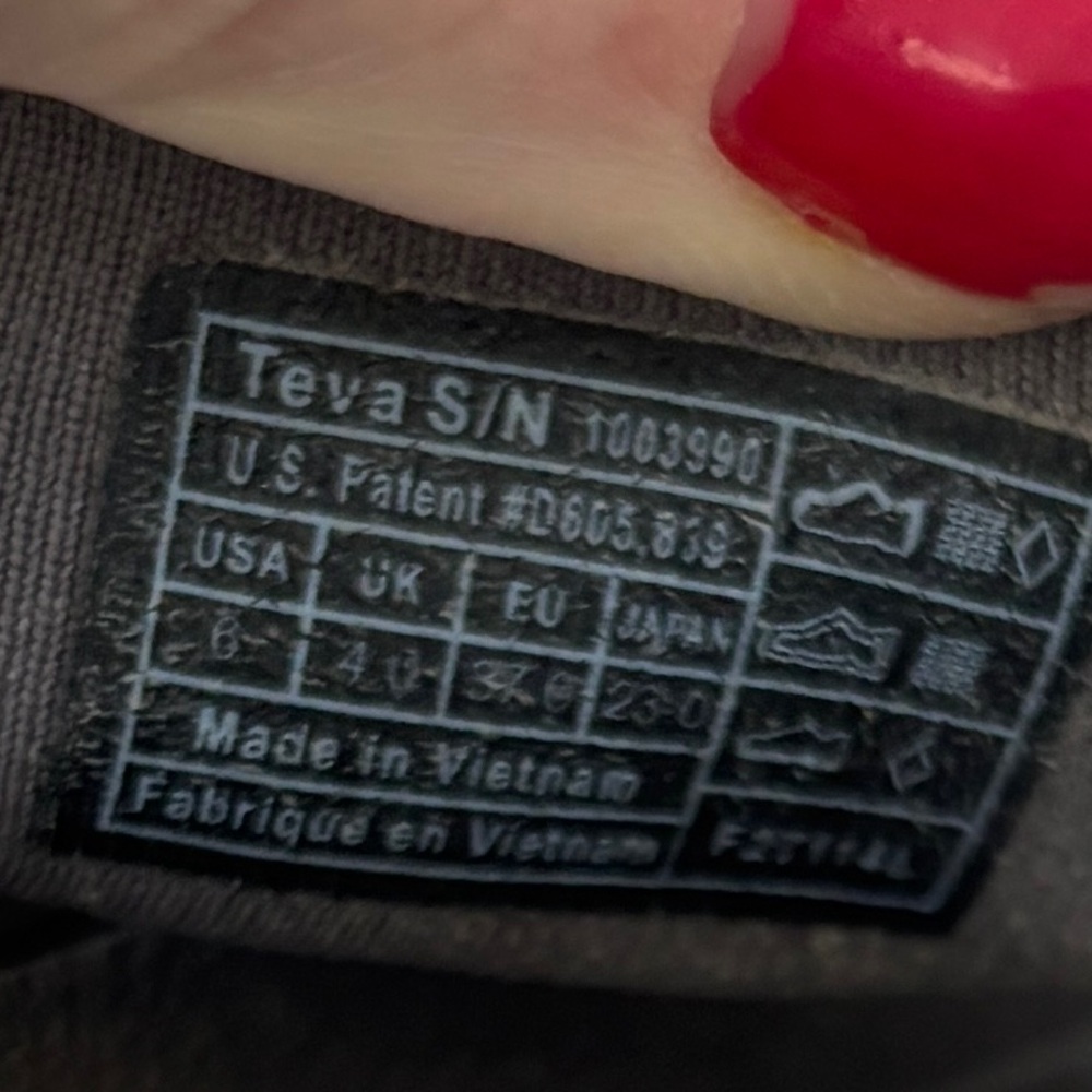 Teva Red Tirra Slide Sandals with a Shoc Pad and Anatomic Footbed 6 - Picture 10 of 11